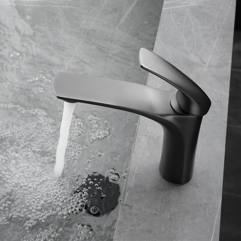 Modern Style Centerset Faucet Lever Handles Faucet for Bathroom Clearhalo 'Bathroom Remodel & Bathroom Fixtures' 'Bathroom Sink Faucets' 'Bathroom Sinks & Faucet Components' 'bathroom_sink_faucets' 'Home Improvement' 'home_improvement' 'home_improvement_bathroom_sink_faucets' 1200x1200_f31e8124-f1e7-469e-ab7c-eec231211fbd