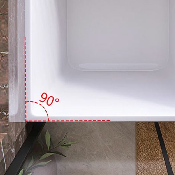 Soaking Acrylic Bathtub Antique Finish Rectangular Flat Bottom Bath Tub Clearhalo 'Bathroom Remodel & Bathroom Fixtures' 'Bathtubs' 'Home Improvement' 'home_improvement' 'home_improvement_bathtubs' 'Showers & Bathtubs' 1200x1200_f368d803-84b8-43c2-9e39-e58042878bd8