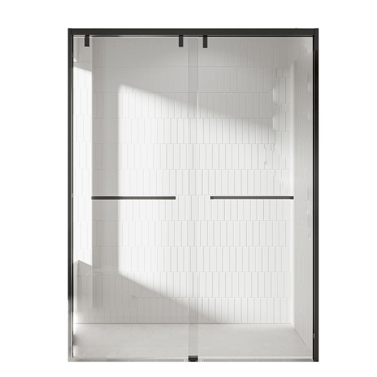 Transparent Tempered Shower Bath Door Double Sliding Shower Door Clearhalo 'Bathroom Remodel & Bathroom Fixtures' 'Home Improvement' 'home_improvement' 'home_improvement_shower_tub_doors' 'Shower and Tub Doors' 'shower_tub_doors' 'Showers & Bathtubs' 1200x1200_f3cba522-065f-4a19-8c67-eee768771c48