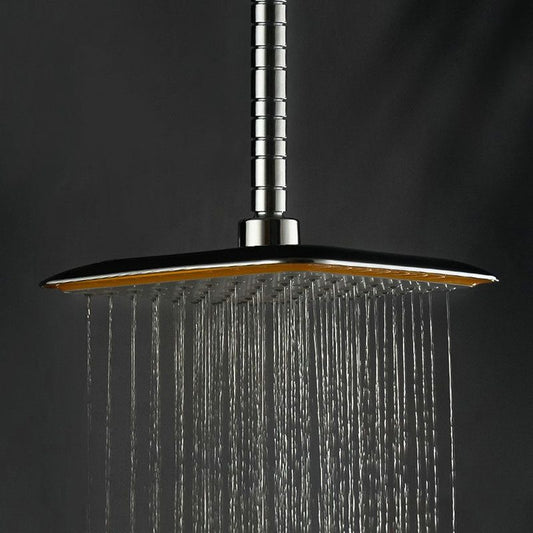 Modern Square Shower Head Combo Chrome Rain Fall Shower Head Clearhalo 'Bathroom Remodel & Bathroom Fixtures' 'Home Improvement' 'home_improvement' 'home_improvement_shower_heads' 'Shower Heads' 'shower_heads' 'Showers & Bathtubs Plumbing' 'Showers & Bathtubs' 1200x1200_f41ce8bb-d819-46d5-8060-14b68e319bf3