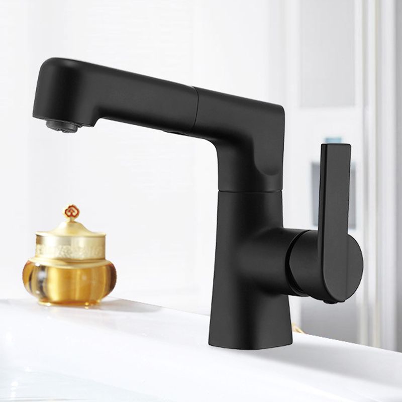 Modern Vessel Faucet Copper Pure Color Single Handle Retractable Vessel Faucet Clearhalo 'Bathroom Remodel & Bathroom Fixtures' 'Bathroom Sink Faucets' 'Bathroom Sinks & Faucet Components' 'bathroom_sink_faucets' 'Home Improvement' 'home_improvement' 'home_improvement_bathroom_sink_faucets' 1200x1200_f42b018d-d9dd-4a83-9023-9fececd1b532