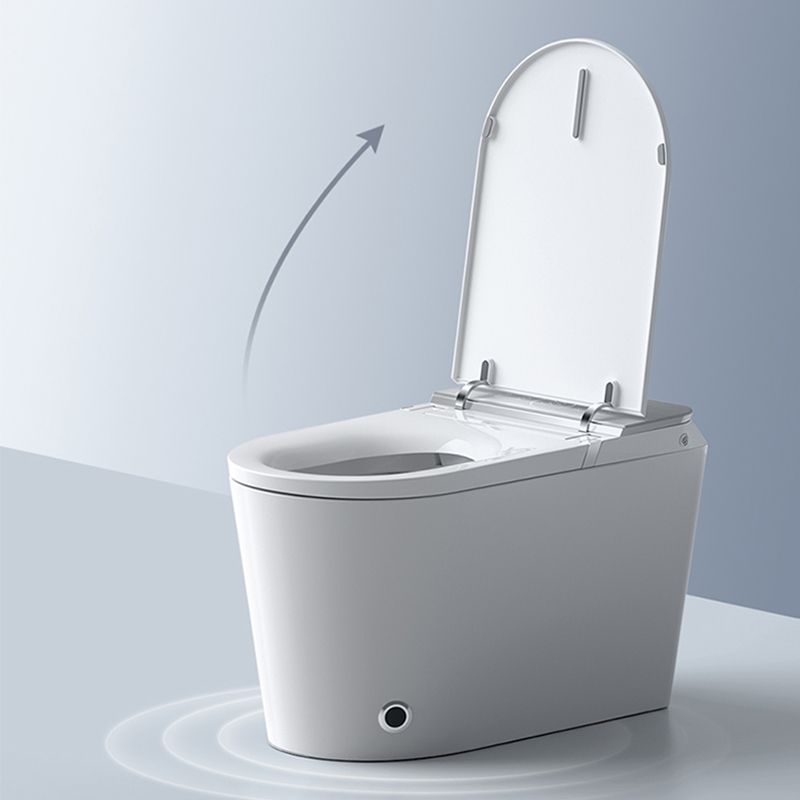 Contemporary Floor Mount Bidet Elongated Foot Sensor Ceramic Heated Seat Clearhalo 'Bathroom Remodel & Bathroom Fixtures' 'Bidets' 'Home Improvement' 'home_improvement' 'home_improvement_bidets' 'Toilets & Bidets' 1200x1200_f46e56cc-b357-441c-96d4-34715a5eac54