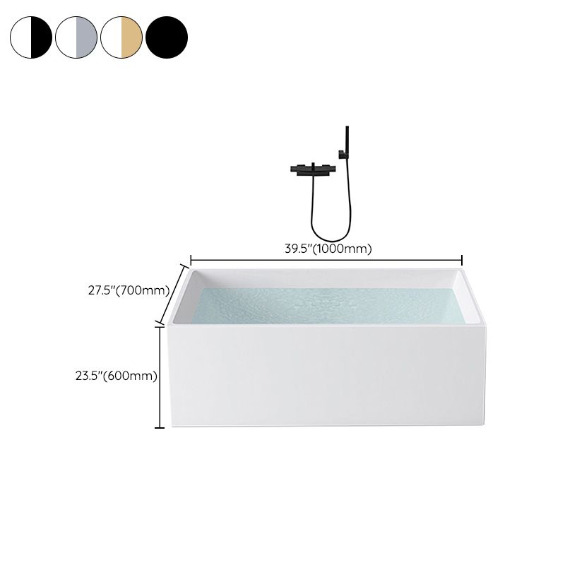 Modern Rectangle Acrylic Bathtub Back to Wall with Drain Bath Tub Clearhalo 'Bathroom Remodel & Bathroom Fixtures' 'Bathtubs' 'Home Improvement' 'home_improvement' 'home_improvement_bathtubs' 'Showers & Bathtubs' 1200x1200_f4a39df6-31b1-4a04-b3de-3768fa840280