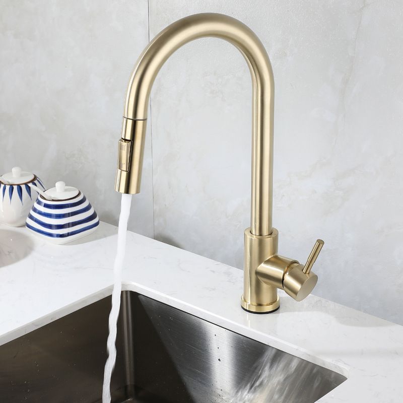 Modern Bathroom Vessel Faucet Brass Lever Handles Swivel Spout High-Arc Sink Faucet Clearhalo 'bathroom_sink_faucets' 'Conjunta de Baño y Conjunta de Grifo' 'Coronamiento de Baño y Dispositivo de Baño' 'Grifo del lavabo del baño' 'Hogar' 'home_improvement' 'home_improvement_bathroom_sink_faucets' 'Mejoras para el hogar' 1200x1200_f4bc1770-983a-4977-a55d-950719329568