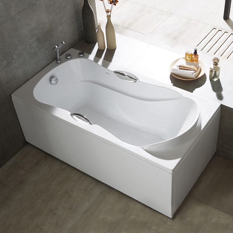 Acrylic Soaking Bathtub Antique Finish Rectangular Bathtub (Board not Included) Clearhalo 'Bathroom Remodel & Bathroom Fixtures' 'Bathtubs' 'Home Improvement' 'home_improvement' 'home_improvement_bathtubs' 'Showers & Bathtubs' 1200x1200_f4eea473-518b-44fc-a079-91e965946fee