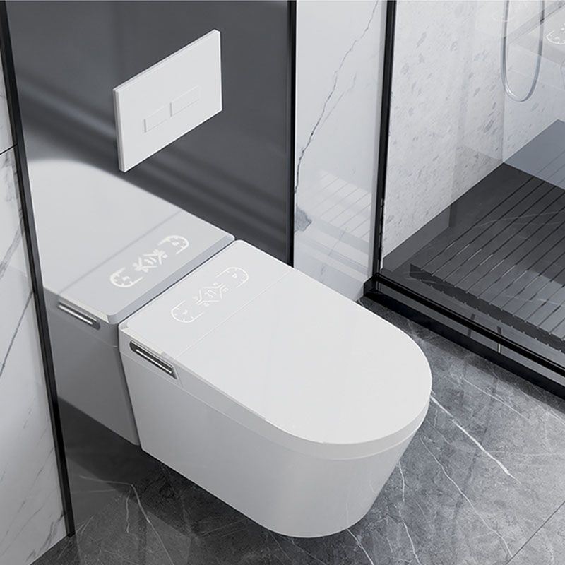 Contemporary Elongated Deodorizing Ceramic Foot Sensor Wall Mounted Bidet Clearhalo 'Bathroom Remodel & Bathroom Fixtures' 'Bidets' 'Home Improvement' 'home_improvement' 'home_improvement_bidets' 'Toilets & Bidets' 1200x1200_f50cbe94-e083-4c09-b186-2aa5d3edc417