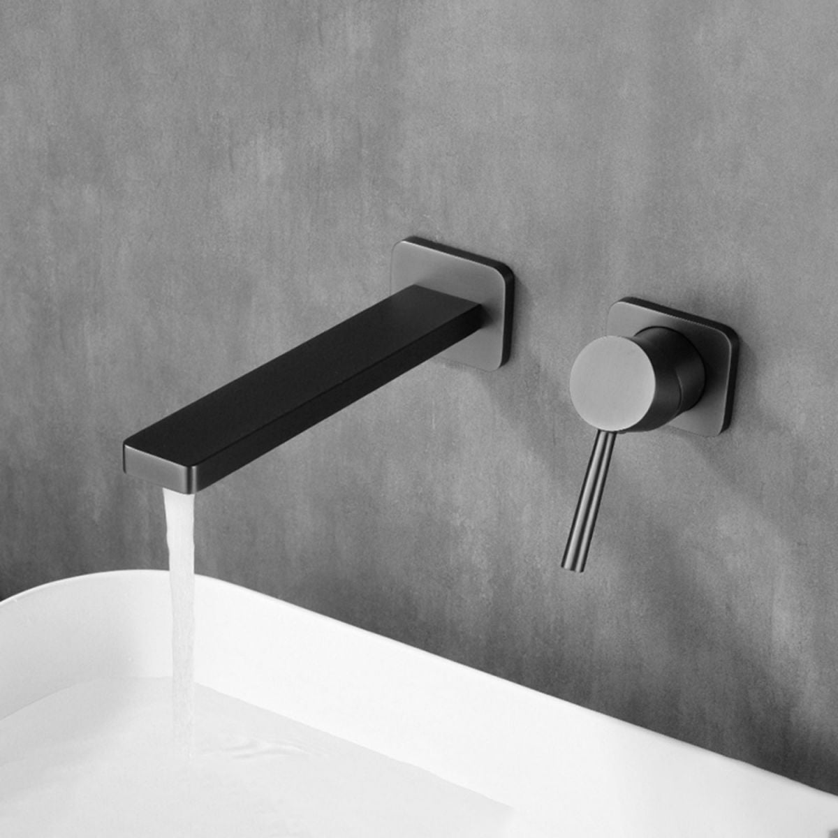 Metal Widespread Lavatory Faucet Modern Wall Mounted Bathroom Faucet Clearhalo 'bathroom_sink_faucets' 'Conjunta de Baño y Conjunta de Grifo' 'Coronamiento de Baño y Dispositivo de Baño' 'Grifo del lavabo del baño' 'Hogar' 'home_improvement' 'home_improvement_bathroom_sink_faucets' 'Mejoras para el hogar' 1200x1200_f536c465-a07d-41ad-a4f6-dcd5365c6e39