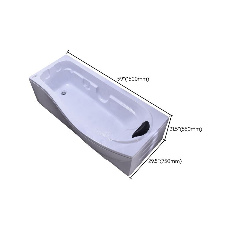 Modern Rectangular Bathtub Stand Alone Acrylic White Soaking Bath Clearhalo 'Bathroom Remodel & Bathroom Fixtures' 'Bathtubs' 'Home Improvement' 'home_improvement' 'home_improvement_bathtubs' 'Showers & Bathtubs' 1200x1200_f559971e-2d4b-4462-be5e-9136a3c44cfa