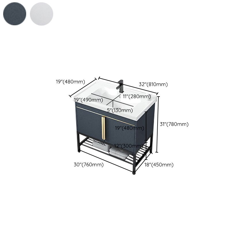 Bathroom Vanity Rectangular Drawers Mirror Storage Shelf with Faucet Clearhalo 'Bathroom Remodel & Bathroom Fixtures' 'Bathroom Vanities' 'bathroom_vanities' 'Home Improvement' 'home_improvement' 'home_improvement_bathroom_vanities' 1200x1200_f55cf3d0-5b21-45d5-a00d-f3b61a77984c