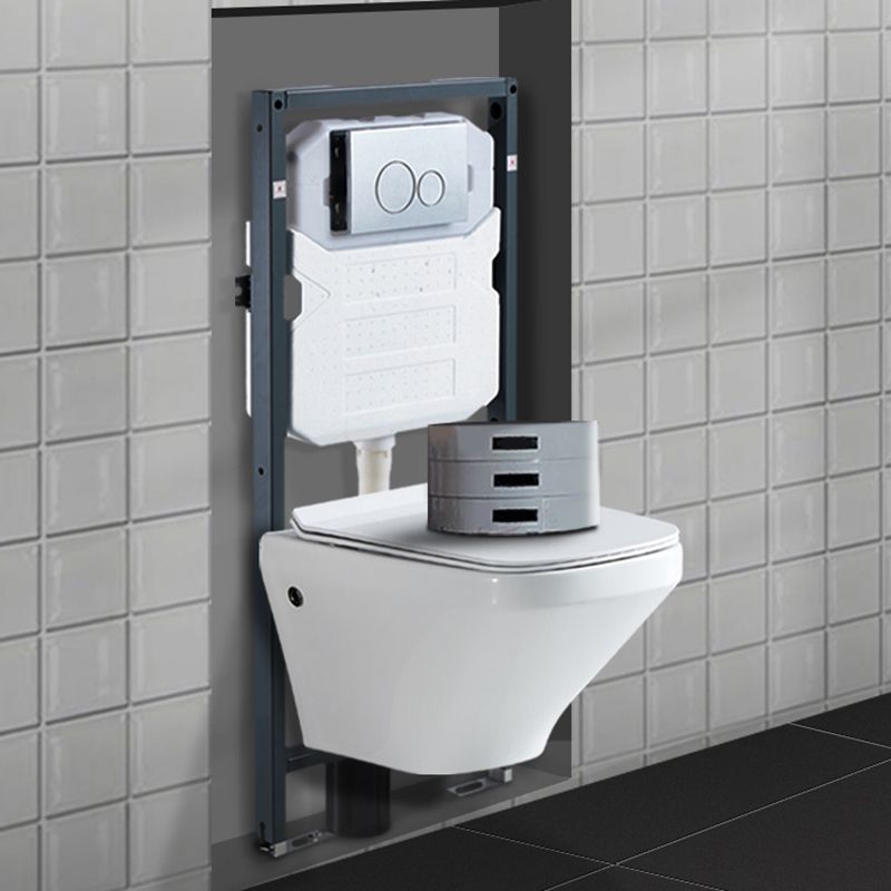 Elongated Wall Mounted Bidet 18.1" H Cotton White Smart Bidet with Warm Air Dryer Clearhalo 'Bathroom Remodel & Bathroom Fixtures' 'Bidets' 'Home Improvement' 'home_improvement' 'home_improvement_bidets' 'Toilets & Bidets' 1200x1200_f57c9802-57e0-46ae-99be-3bb399c0b965