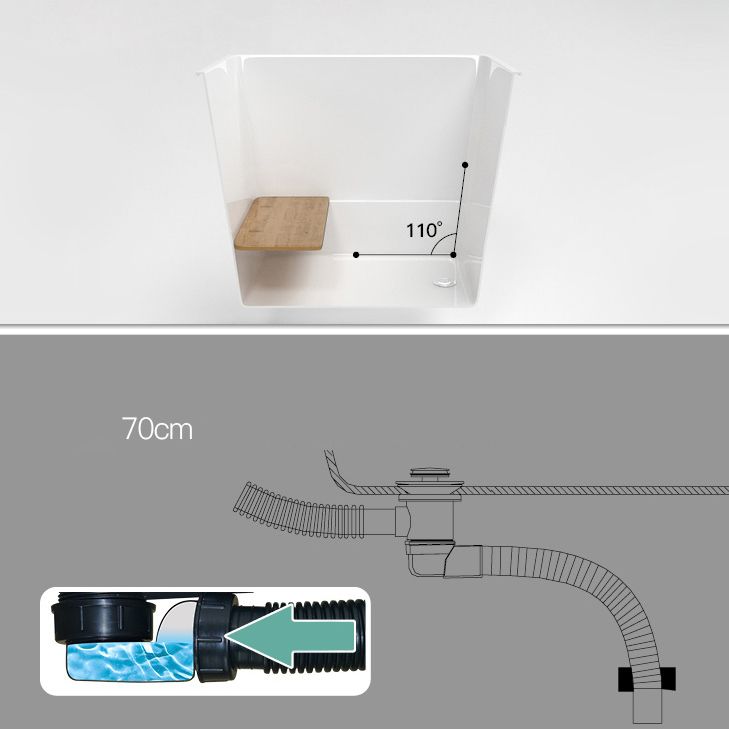 Modern White Acrylic Embedded Bathtub with Drain Bath Tub and Solid Wood Base Plate Clearhalo 'Bathroom Remodel & Bathroom Fixtures' 'Bathtubs' 'Home Improvement' 'home_improvement' 'home_improvement_bathtubs' 'Showers & Bathtubs' 1200x1200_f581ebd9-6d16-450c-99e6-51325d097388