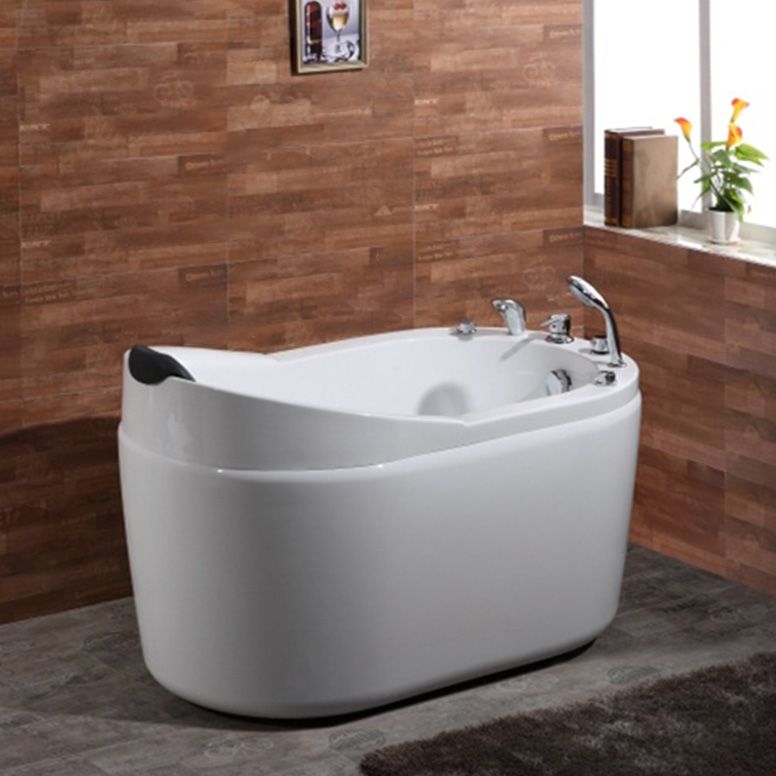 Stand Alone Acrylic Bathtub Modern Oval Left-Hand Drain Bath Tub Clearhalo 'Bathroom Remodel & Bathroom Fixtures' 'Bathtubs' 'Home Improvement' 'home_improvement' 'home_improvement_bathtubs' 'Showers & Bathtubs' 1200x1200_f5a66110-fd08-49f7-ab92-2d308277fece