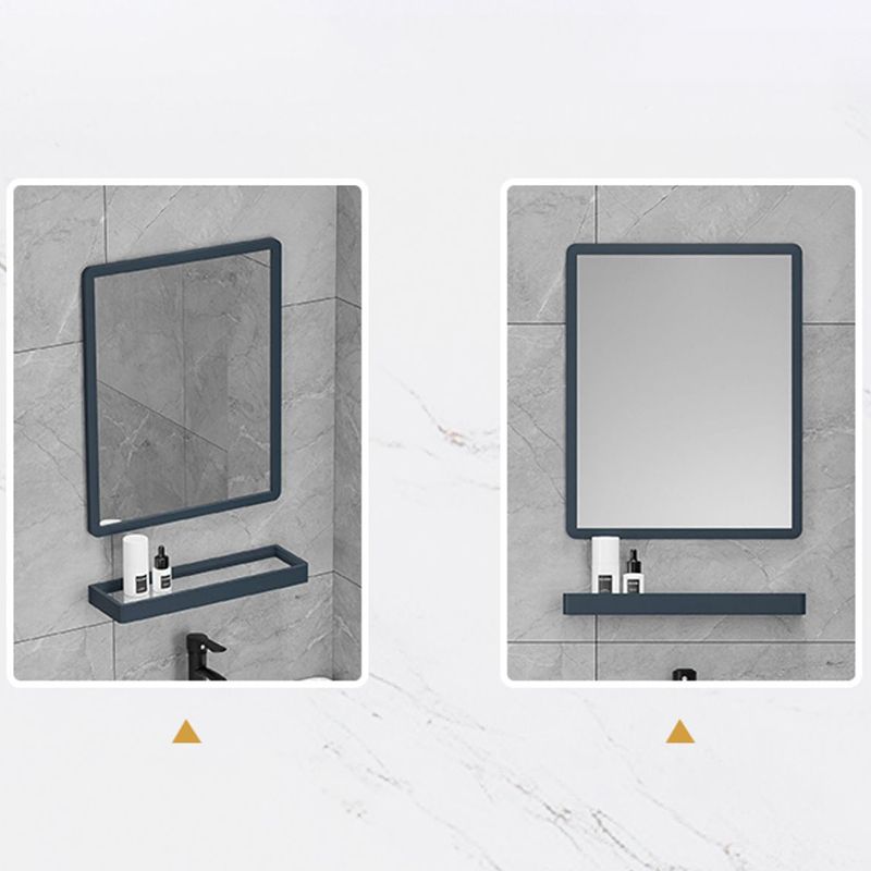 Rectangular Vanity Single Sink Faucet Wall-Mounted Blue Mirror Metal Frame Bath Vanity Clearhalo 'Bathroom Remodel & Bathroom Fixtures' 'Bathroom Vanities' 'bathroom_vanities' 'Home Improvement' 'home_improvement' 'home_improvement_bathroom_vanities' 1200x1200_f5ea02f0-1b49-495c-9e81-725994327a4b