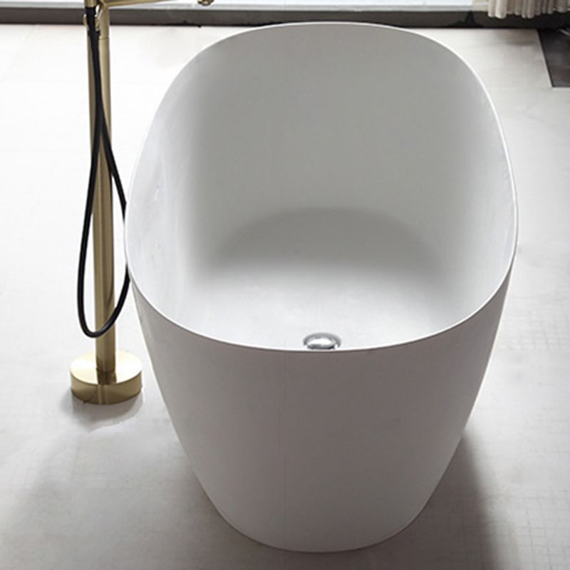 Contemporary White Bath Tub with Overflow Trim Oval Soaking Tub for Home Clearhalo 'Bathroom Remodel & Bathroom Fixtures' 'Bathtubs' 'Home Improvement' 'home_improvement' 'home_improvement_bathtubs' 'Showers & Bathtubs' 1200x1200_f5f49424-f9a1-4053-846b-5ee0b30f0cb8