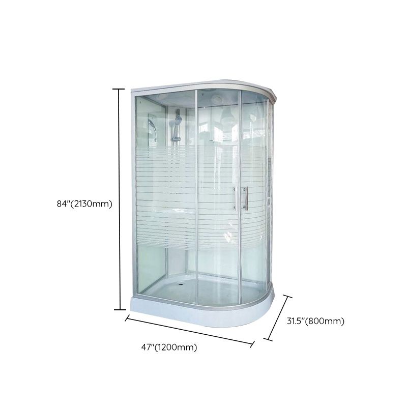 Linear Sliding Striped Shower Enclosure Metal Framed Shower Enclosure Clearhalo 'Bathroom Remodel & Bathroom Fixtures' 'Home Improvement' 'home_improvement' 'home_improvement_shower_stalls_enclosures' 'Shower Stalls & Enclosures' 'shower_stalls_enclosures' 'Showers & Bathtubs' 1200x1200_f6015d6e-3317-48bd-9509-9dadb94b07e7