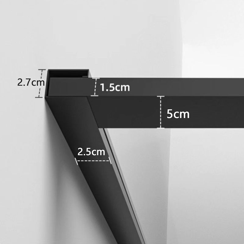 Square Black Shower Shower Enclosure Single Sliding Shower Enclosure Clearhalo 'Bathroom Remodel & Bathroom Fixtures' 'Home Improvement' 'home_improvement' 'home_improvement_shower_stalls_enclosures' 'Shower Stalls & Enclosures' 'shower_stalls_enclosures' 'Showers & Bathtubs' 1200x1200_f60209e2-d2b6-479f-a8d1-b8c2deed1fda