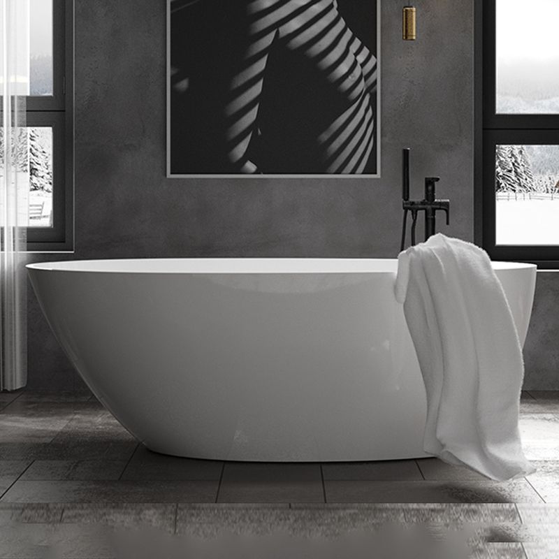 Freestanding Soaking Bathtub Antique Finish Back to Wall Bath Tub Clearhalo 'Bathroom Remodel & Bathroom Fixtures' 'Bathtubs' 'Home Improvement' 'home_improvement' 'home_improvement_bathtubs' 'Showers & Bathtubs' 1200x1200_f6145706-bd3a-41ec-a825-d9f0494b9ee9