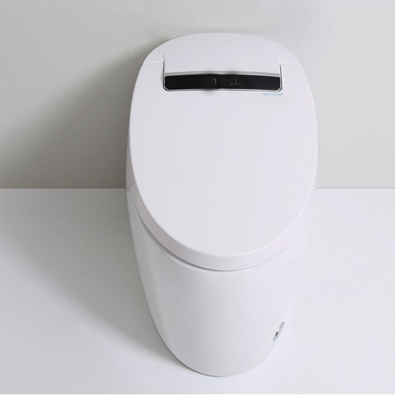 White Floor Standing Bidet in Elongated with Warm Air Dryer Vitreous China Bidets Clearhalo 'Bathroom Remodel & Bathroom Fixtures' 'Bidets' 'Home Improvement' 'home_improvement' 'home_improvement_bidets' 'Toilets & Bidets' 1200x1200_f664e1a6-1815-42bd-bb1b-ddd929f74f16