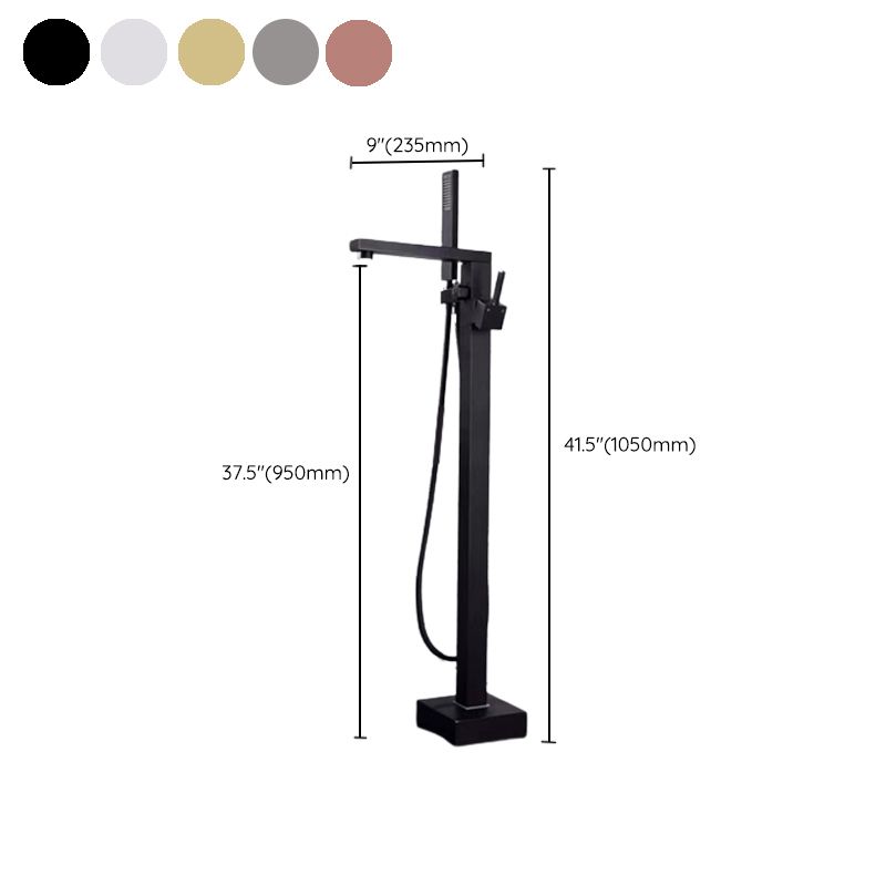 Floor Mounted Metal Freestanding Tub Filler Rotatable Freestanding Bathtub Faucet Clearhalo 'Bathroom Remodel & Bathroom Fixtures' 'Bathtub Faucets' 'bathtub_faucets' 'Home Improvement' 'home_improvement' 'home_improvement_bathtub_faucets' 1200x1200_f687780f-7596-4d9b-a1e4-df31ddb5fb8c