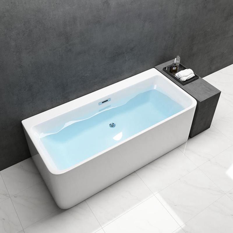 Modern Rectangular Bath Tub with Drain and Overflow Trim Bathtub Clearhalo 'Bathroom Remodel & Bathroom Fixtures' 'Bathtubs' 'Home Improvement' 'home_improvement' 'home_improvement_bathtubs' 'Showers & Bathtubs' 1200x1200_f6911dcb-1036-41eb-a0f1-ff593c7e57be