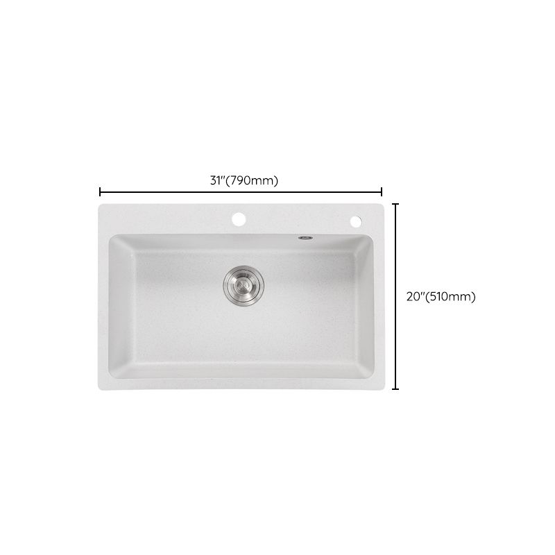 Quartz Single Bowl Kitchen Sink Rectangle Shape Kitchen Sink with Basket Strainer Clearhalo 'Home Improvement' 'home_improvement' 'home_improvement_kitchen_sinks' 'Kitchen Remodel & Kitchen Fixtures' 'Kitchen Sinks & Faucet Components' 'Kitchen Sinks' 'kitchen_sinks' 1200x1200_f69bc184-a44b-408b-9b95-f15affdd626f