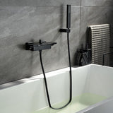 Contemporary Metal Bathtub Faucet Double-Handle Bathroom Faucet Clearhalo 'Bathroom Remodel & Bathroom Fixtures' 'Bathtub Faucets' 'bathtub_faucets' 'Home Improvement' 'home_improvement' 'home_improvement_bathtub_faucets' 1200x1200_f6a95ff0-3a13-4d6f-b43d-83ecbaa564be