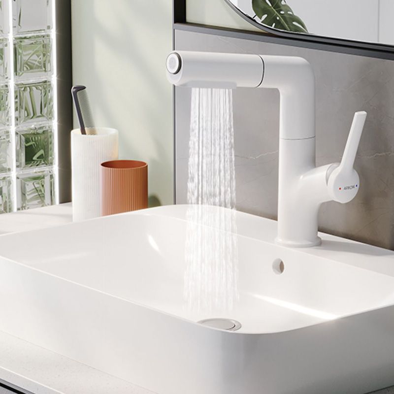 Contemporary Vessel Faucet Lever Handle Swivel Spout Vessel Sink Bathroom Faucet Clearhalo 'Accueil' 'Amélioration Domiciliaire' 'bathroom_sink_faucets' 'Ensembles de Lavabo & de Robinet de Toilette' 'home_improvement' 'home_improvement_bathroom_sink_faucets' 'Robinet de Lavabo de Salle de Bain' 'Rénovation et Équipement de Salle de Bain' 1200x1200_f6c60cbf-2663-4bad-a48b-61a6f9854c1e