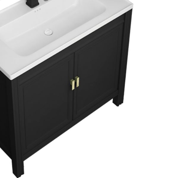 Metal Modern Sink Vanity Freestanding Faucet Included Bathroom Vanity Clearhalo 'Bathroom Remodel & Bathroom Fixtures' 'Bathroom Vanities' 'bathroom_vanities' 'Home Improvement' 'home_improvement' 'home_improvement_bathroom_vanities' 1200x1200_f6d61c8d-66bc-4b6a-a82f-907ecb627ae6