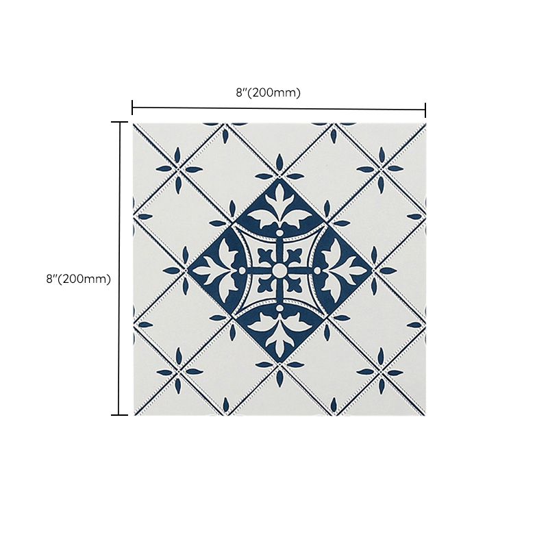 Square 7.87"x7.87" Ceramic Tile Patterned Singular Tile for Floor Clearhalo 'Floor Tiles & Wall Tiles' 'floor_tiles_wall_tiles' 'Flooring 'Home Improvement' 'home_improvement' 'home_improvement_floor_tiles_wall_tiles' Walls and Ceiling' 1200x1200_f6e37ce2-92fe-4b07-8284-8abce8aadde4