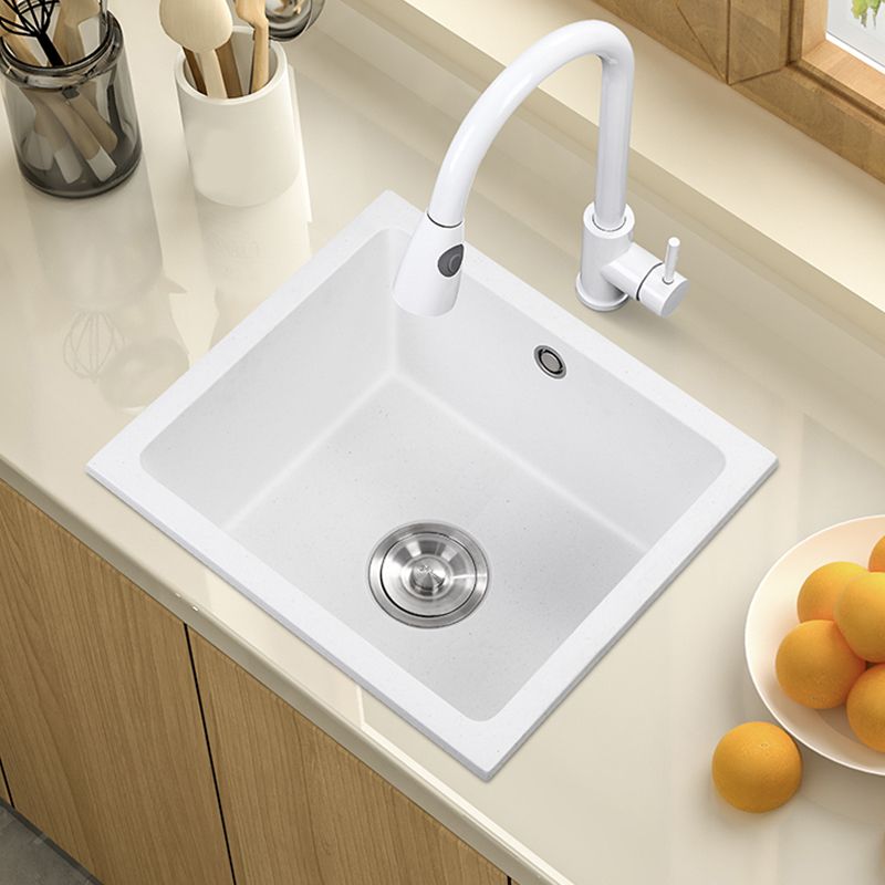 Quartz Kitchen Sink Contemporary Rectangular Shape Kitchen Sink with 1-Bowl Clearhalo 'Home Improvement' 'home_improvement' 'home_improvement_kitchen_sinks' 'Kitchen Remodel & Kitchen Fixtures' 'Kitchen Sinks & Faucet Components' 'Kitchen Sinks' 'kitchen_sinks' 1200x1200_f6e54372-2d13-46e8-b27b-870207574b66