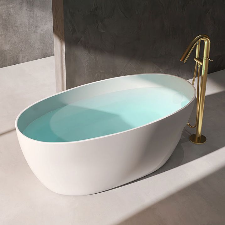 Modern Style Freestanding Bathtub Single Oval Acrylic Bathtub for Bathroom Clearhalo 'Bathroom Remodel & Bathroom Fixtures' 'Bathtubs' 'Home Improvement' 'home_improvement' 'home_improvement_bathtubs' 'Showers & Bathtubs' 1200x1200_f70e6696-e74c-4c73-b636-ed5c50f02c1c