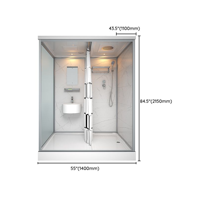 Sliding Shower Enclosure Framed Shower Enclosure with Tempered Glass Clearhalo 'Bathroom Remodel & Bathroom Fixtures' 'Home Improvement' 'home_improvement' 'home_improvement_shower_stalls_enclosures' 'Shower Stalls & Enclosures' 'shower_stalls_enclosures' 'Showers & Bathtubs' 1200x1200_f79cb0a3-3450-4f3d-b099-69ac656b3cb7