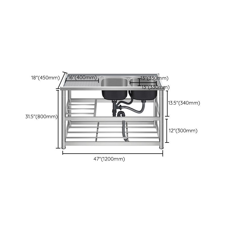 Modern Workstation Ledge Stainless Steel with Accessories and Faucet Workstation Clearhalo 'Home Improvement' 'home_improvement' 'home_improvement_kitchen_sinks' 'Kitchen Remodel & Kitchen Fixtures' 'Kitchen Sinks & Faucet Components' 'Kitchen Sinks' 'kitchen_sinks' 1200x1200_f7a607c9-df87-4230-a6a9-9e3de90090b9