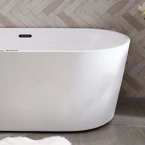 Antique Finish Soaking Bathtub Modern Back to Wall Oval Bath Tub Clearhalo 'Bathroom Remodel & Bathroom Fixtures' 'Bathtubs' 'Home Improvement' 'home_improvement' 'home_improvement_bathtubs' 'Showers & Bathtubs' 1200x1200_f7aaab8c-b4ec-4208-9087-7284bb2f0658