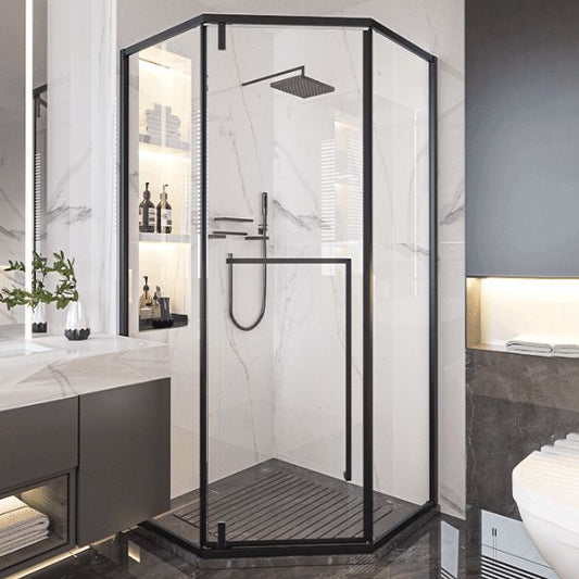 Pivot Transparent Shower Bath Door Tempered Semi-Frameless Shower Door Clearhalo 'Bathroom Remodel & Bathroom Fixtures' 'Home Improvement' 'home_improvement' 'home_improvement_shower_tub_doors' 'Shower and Tub Doors' 'shower_tub_doors' 'Showers & Bathtubs' 1200x1200_f7ae9aeb-6dbe-4510-8ed7-e43818959e4a