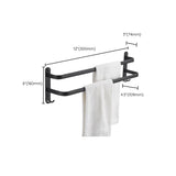 Modern Black Aluminum Bath Hardware Set Towel Bar Bathroom Hardware Clearhalo 'Bathroom Hardware Sets' 'Bathroom Hardware' 'Bathroom Remodel & Bathroom Fixtures' 'bathroom_hardware_sets' 'Home Improvement' 'home_improvement' 'home_improvement_bathroom_hardware_sets' 1200x1200_f7d45fc7-e7ee-4752-877b-aa97b89b6351