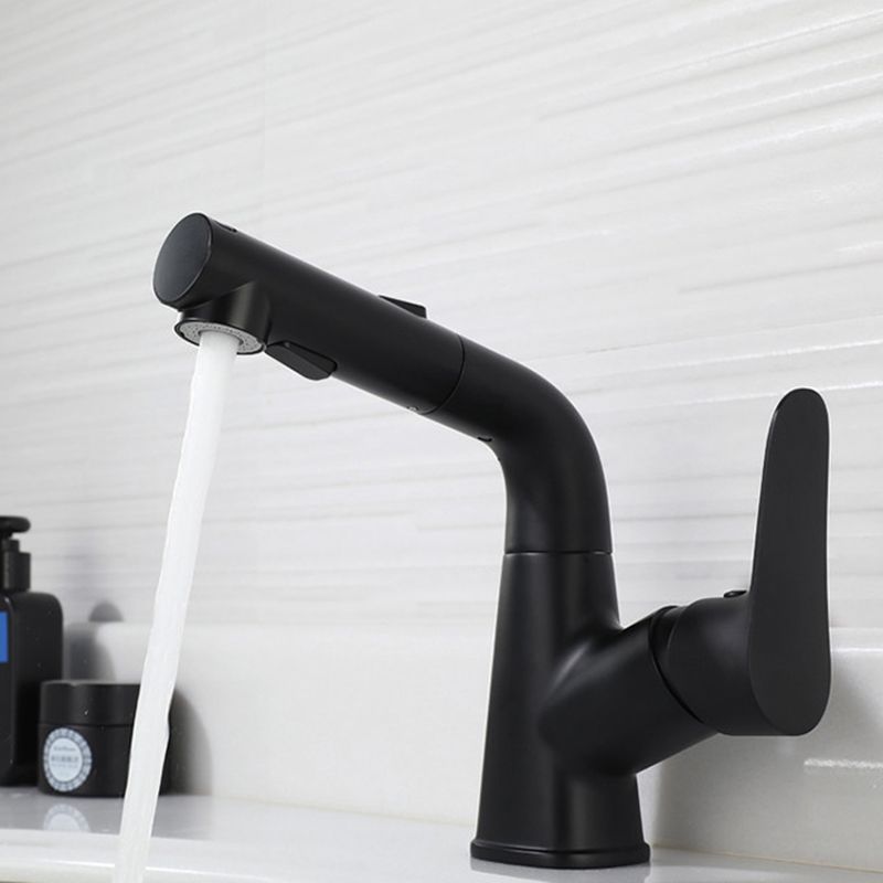 Modern Bathroom Vessel Faucet Grass Lever Swivel Spout with Hoses Lavatory Faucet Clearhalo 'Bathroom Remodel & Bathroom Fixtures' 'Bathroom Sink Faucets' 'Bathroom Sinks & Faucet Components' 'bathroom_sink_faucets' 'Home Improvement' 'home_improvement' 'home_improvement_bathroom_sink_faucets' 1200x1200_f7ed22eb-1452-432d-9cc6-d9d3808e7011