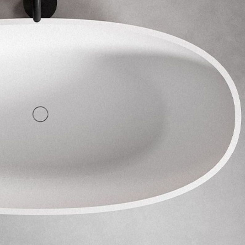 Modern Oval Bathtub Stand Alone Stand Alone Soaking Back to Wall Bath Clearhalo 'Bathroom Remodel & Bathroom Fixtures' 'Bathtubs' 'Home Improvement' 'home_improvement' 'home_improvement_bathtubs' 'Showers & Bathtubs' 1200x1200_f7fed55a-ec9c-42ea-a7bd-d461da0c6616