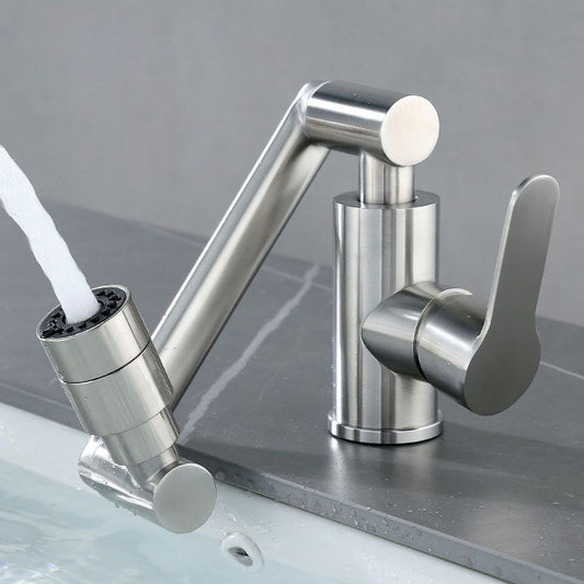 Modern Rotatable One Handle Deck Mounted Pot Filler Stainless Steel Profile Filler Clearhalo 'Home Improvement' 'home_improvement' 'home_improvement_kitchen_faucets' 'Kitchen Faucets' 'Kitchen Remodel & Kitchen Fixtures' 'Kitchen Sinks & Faucet Components' 'kitchen_faucets' 1200x1200_f801f15e-1886-4b02-933b-d90711b46cb6