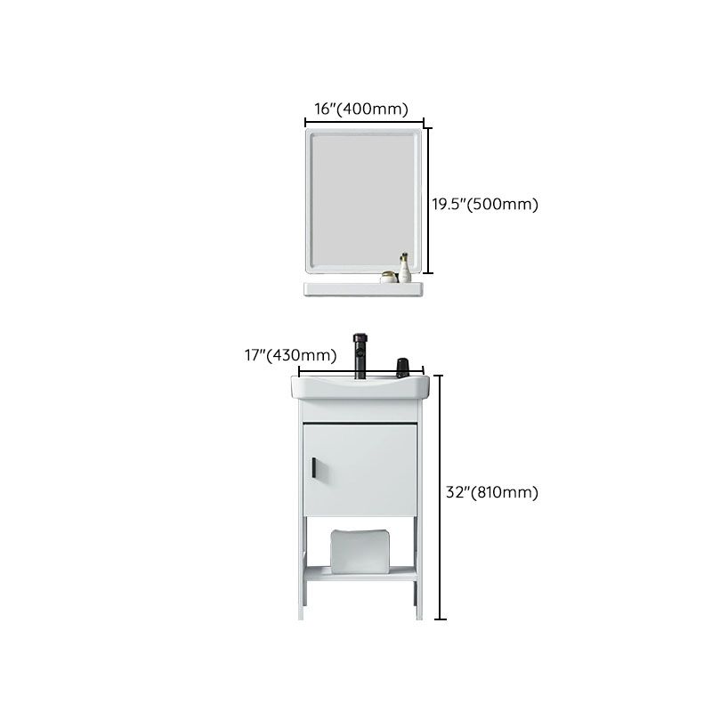 Freestanding Modern Sink Included Bath Vanity in White for Bathroom Clearhalo 'Bathroom Remodel & Bathroom Fixtures' 'Bathroom Vanities' 'bathroom_vanities' 'Home Improvement' 'home_improvement' 'home_improvement_bathroom_vanities' 1200x1200_f80cbf7f-eb4b-4f6f-849a-4a510c43c9b6