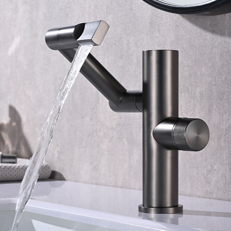 Modern Bathroom Vessel Faucet Swivel Spout Digital Display High-Arc Vessel Faucet Clearhalo 'Bathroom Remodel & Bathroom Fixtures' 'Bathroom Sink Faucets' 'Bathroom Sinks & Faucet Components' 'bathroom_sink_faucets' 'Home Improvement' 'home_improvement' 'home_improvement_bathroom_sink_faucets' 1200x1200_f821d148-71c4-42cc-a3ca-d47deb8ebeed