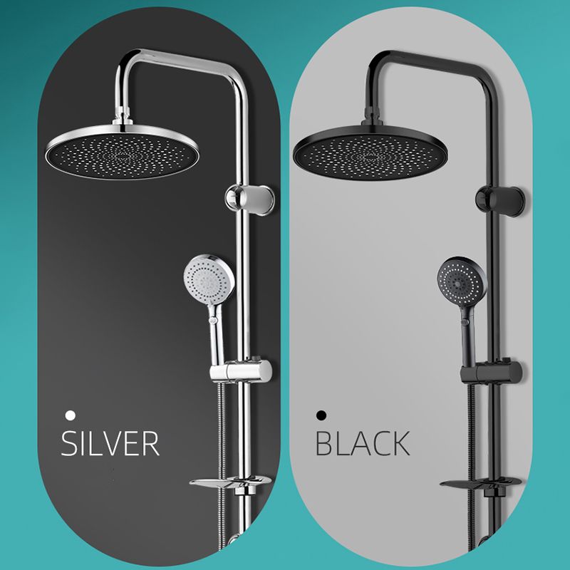 Contemporary Shower Head Combo Rain Fall Chrome Wall-Mount Shower Head Clearhalo 'Bathroom Remodel & Bathroom Fixtures' 'Home Improvement' 'home_improvement' 'home_improvement_shower_heads' 'Shower Heads' 'shower_heads' 'Showers & Bathtubs Plumbing' 'Showers & Bathtubs' 1200x1200_f8250f39-9dbc-46ce-a78f-4d65e3460f0d