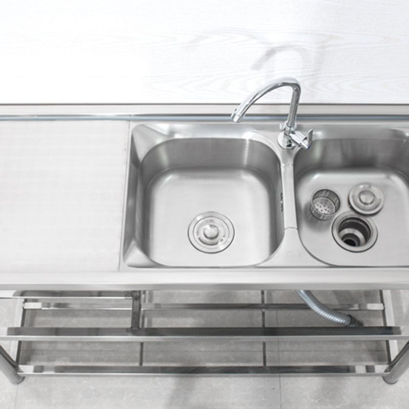 Modern Workstation Ledge Stainless Steel with Accessories and Faucet Workstation Clearhalo 'Home Improvement' 'home_improvement' 'home_improvement_kitchen_sinks' 'Kitchen Remodel & Kitchen Fixtures' 'Kitchen Sinks & Faucet Components' 'Kitchen Sinks' 'kitchen_sinks' 1200x1200_f84aea23-6da3-43b0-9f23-1cf78cc63b65