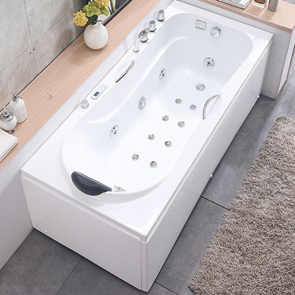 Modern Acrylic Rectangular Bathroom Bathtub with Drain White Tub Clearhalo 'Bathroom Remodel & Bathroom Fixtures' 'Bathtubs' 'Home Improvement' 'home_improvement' 'home_improvement_bathtubs' 'Showers & Bathtubs' 1200x1200_f8c323a6-34e6-4836-8103-59ce5450d98d