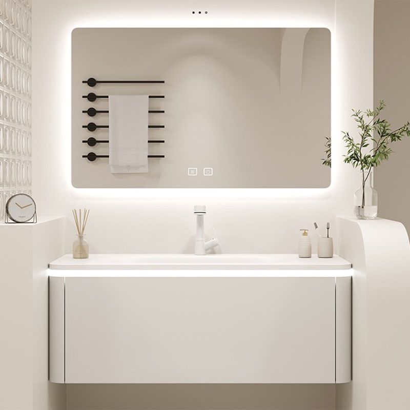 Wood White Wall Modern Mount Bathroom Sink Vanity with Mirror Clearhalo 'Bathroom Remodel & Bathroom Fixtures' 'Bathroom Vanities' 'bathroom_vanities' 'Home Improvement' 'home_improvement' 'home_improvement_bathroom_vanities' 1200x1200_f91aff1b-7a89-40a2-b493-66ddaa6b5dce