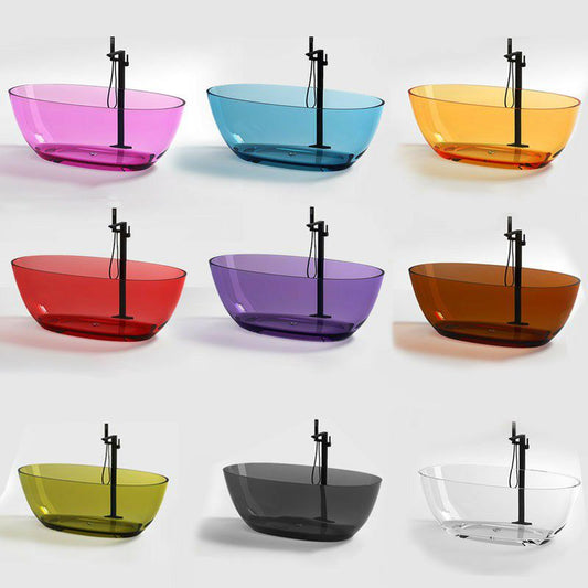 Modern Oval Colorful Bath Tub Soaking Freestanding Tub for Home Clearhalo 'Bathroom Remodel & Bathroom Fixtures' 'Bathtubs' 'Home Improvement' 'home_improvement' 'home_improvement_bathtubs' 'Showers & Bathtubs' 1200x1200_f9403fe5-5d6c-44a9-a478-b987896ea875