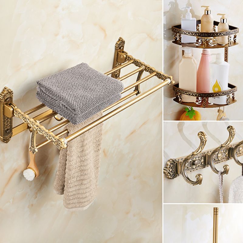 Traditional Bathroom Accessory Set Gold Bathroom Accessory Kit Clearhalo 'Bathroom Hardware Sets' 'Bathroom Hardware' 'Bathroom Remodel & Bathroom Fixtures' 'bathroom_hardware_sets' 'Home Improvement' 'home_improvement' 'home_improvement_bathroom_hardware_sets' 1200x1200_f94421d3-2d6d-41f7-89b5-60e9b3fd026b