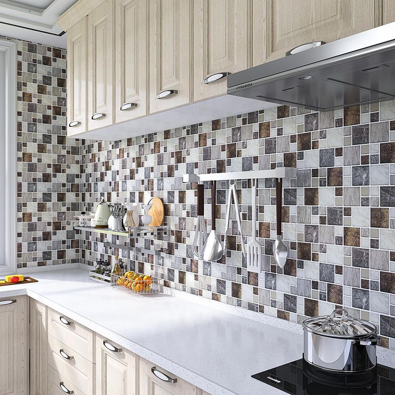 Modern Field Tile Waterproof Peel and Stick Backsplash Tile for Kitchen Clearhalo 'Flooring 'Home Improvement' 'home_improvement' 'home_improvement_peel_stick_blacksplash' 'Peel & Stick Backsplash Tile' 'peel_stick_blacksplash' 'Walls & Ceilings' Walls and Ceiling' 1200x1200_f98a457c-815b-43bc-8b4a-37dca2f69a0f