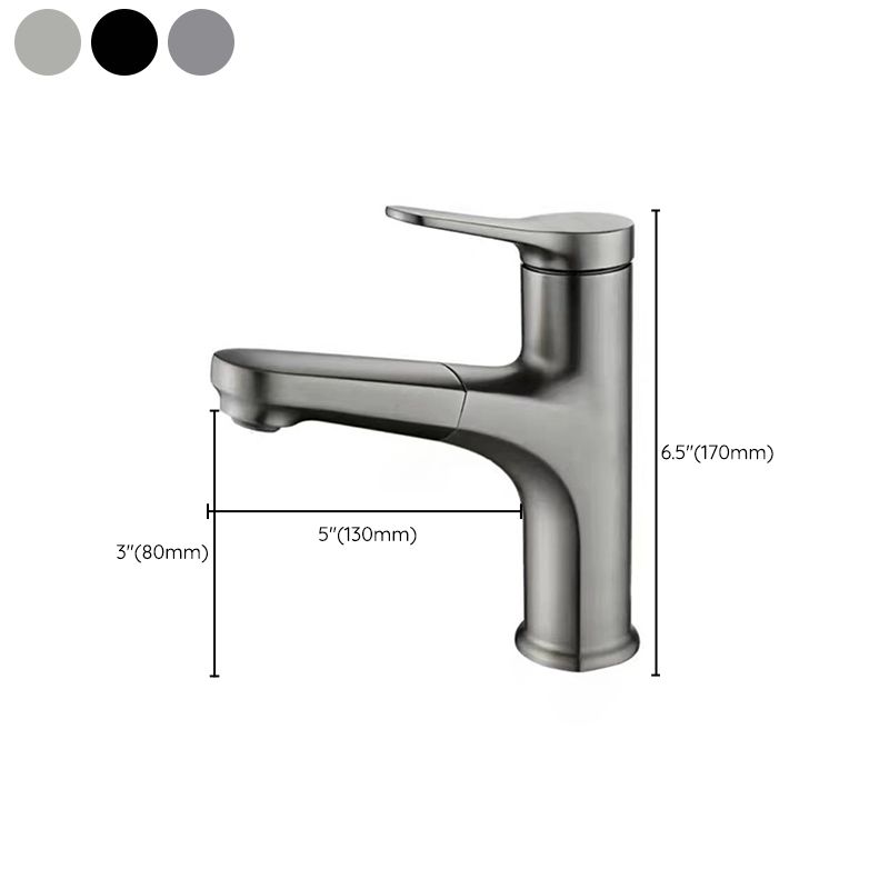 Modern Vessel Faucet Copper Single Handle Retractable Vessel Faucet Clearhalo 'Bathroom Remodel & Bathroom Fixtures' 'Bathroom Sink Faucets' 'Bathroom Sinks & Faucet Components' 'bathroom_sink_faucets' 'Home Improvement' 'home_improvement' 'home_improvement_bathroom_sink_faucets' 1200x1200_f9c4d4da-b3ef-4310-8b50-a1a581c28380