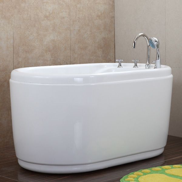 Stand Alone Acrylic Bathtub Modern Oval Left-Hand Drain Bath Tub Clearhalo 'Bathroom Remodel & Bathroom Fixtures' 'Bathtubs' 'Home Improvement' 'home_improvement' 'home_improvement_bathtubs' 'Showers & Bathtubs' 1200x1200_f9dea446-8385-462e-a0d3-10915b0a0b41